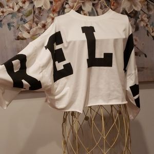RELAX chill vibes oversized crop top